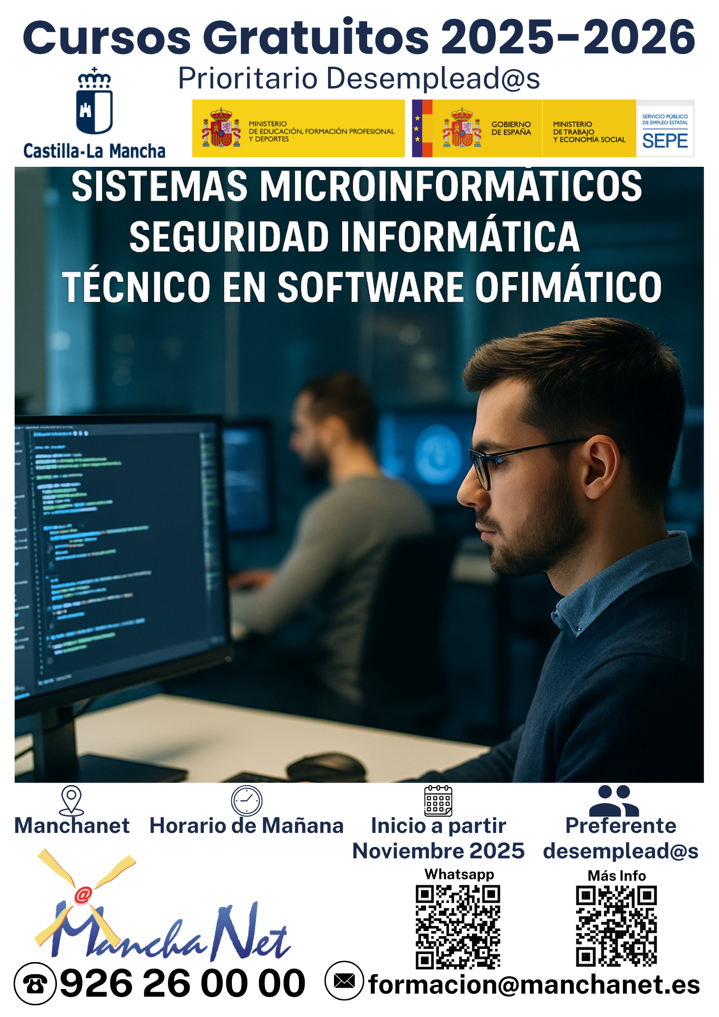 PROGRAMACION CURSOS GRATUITOS DE INFORMATICA - CONVOCATORIA 2025