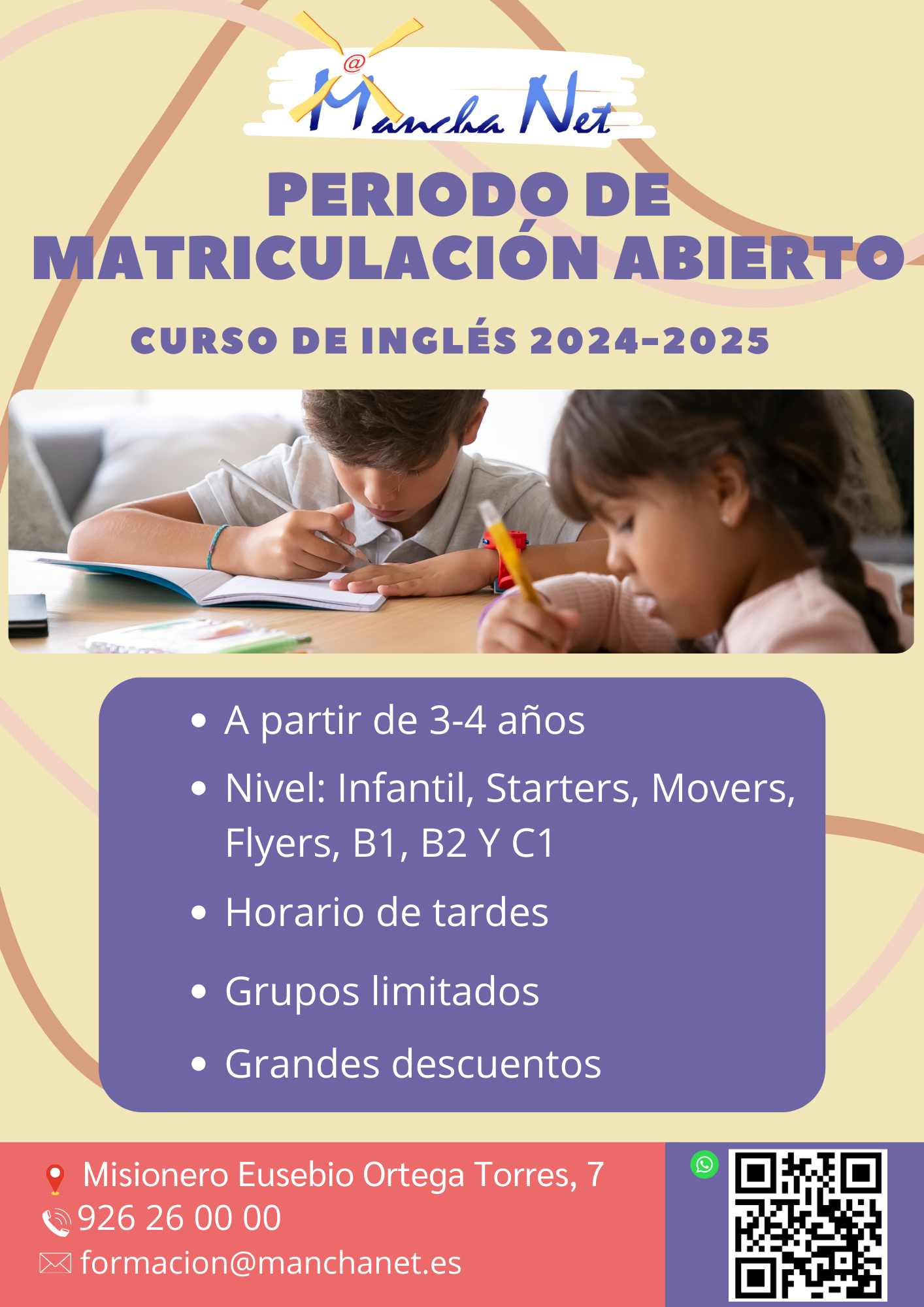 ABIERTO PERIODO MATRICULA INGLES CURSO 2024-2025