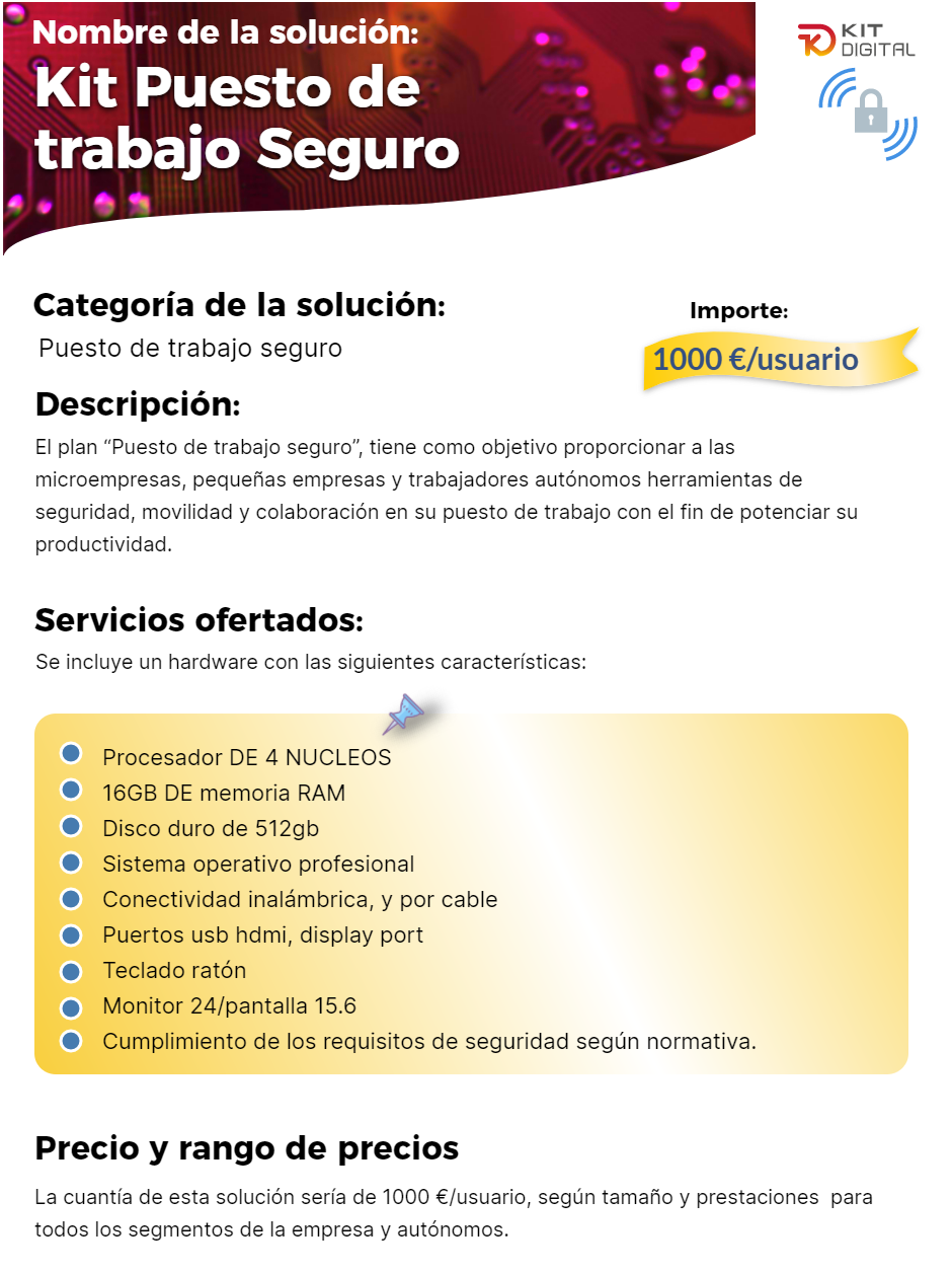 Puesto de trabajo seguro