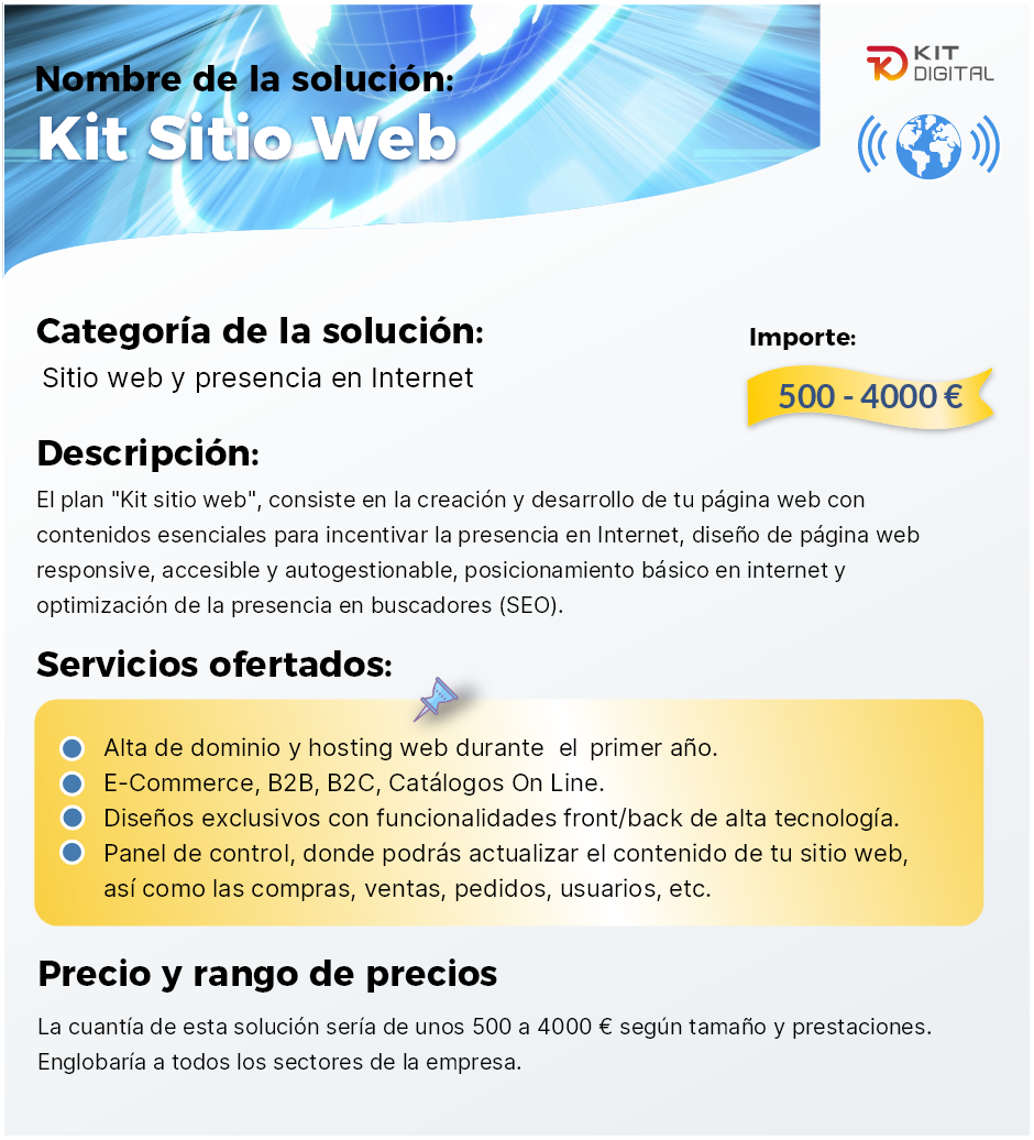 Sitio Web y presencia en Internet